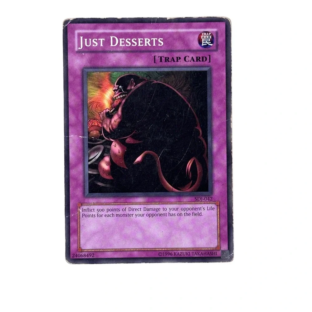 Konami Yu-Gi-Oh‎ Card Just Desserts SDJ-042 1st Edition Trap Burn Deck Retro TCG